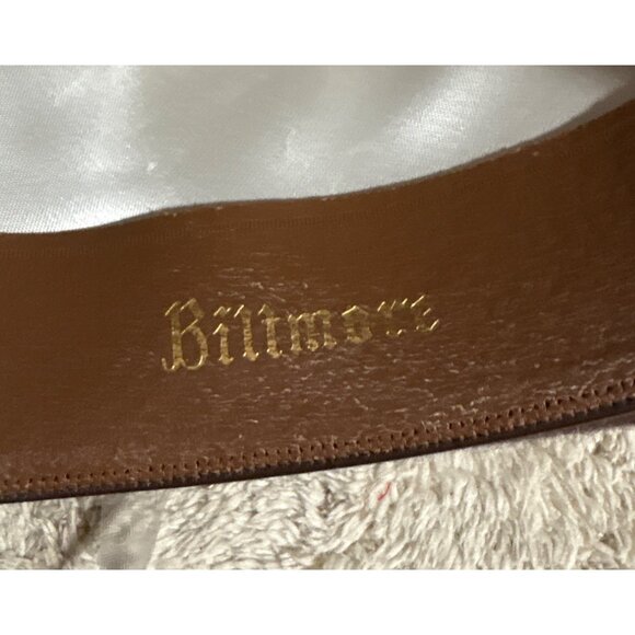 Biltmore Cavalier Brown Fur Fedora Hat With Feather & Braided Band Size 7 - Picture 9 of 9